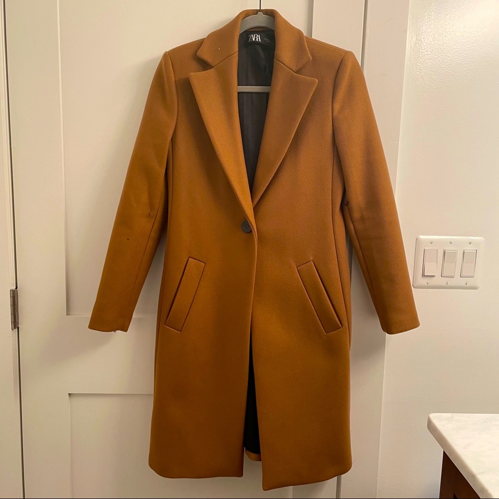 Wool blend coat - camel